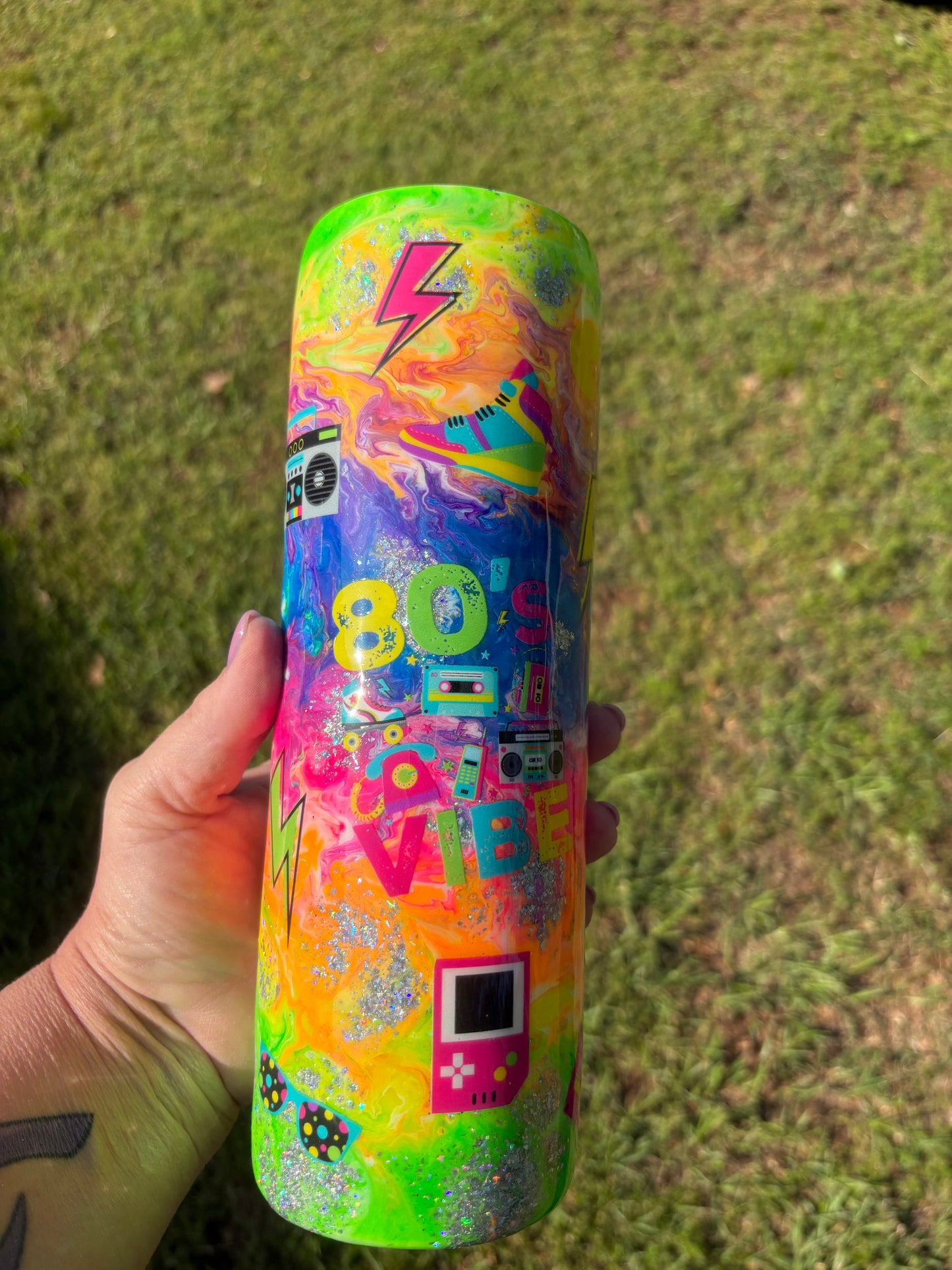 80’s Vibe Retro Tumbler 🌈✨