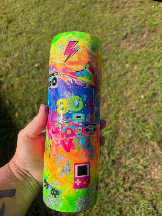 80’s Vibe Retro Tumbler 🌈✨