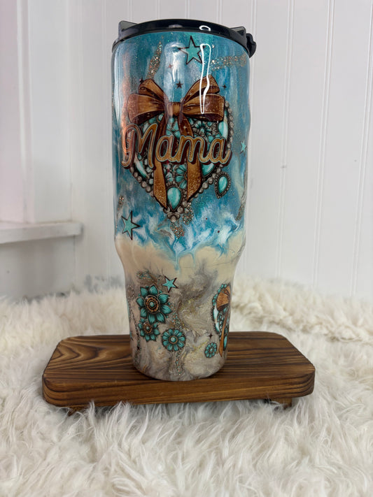 40 oz Western Mama Handled Tumbler