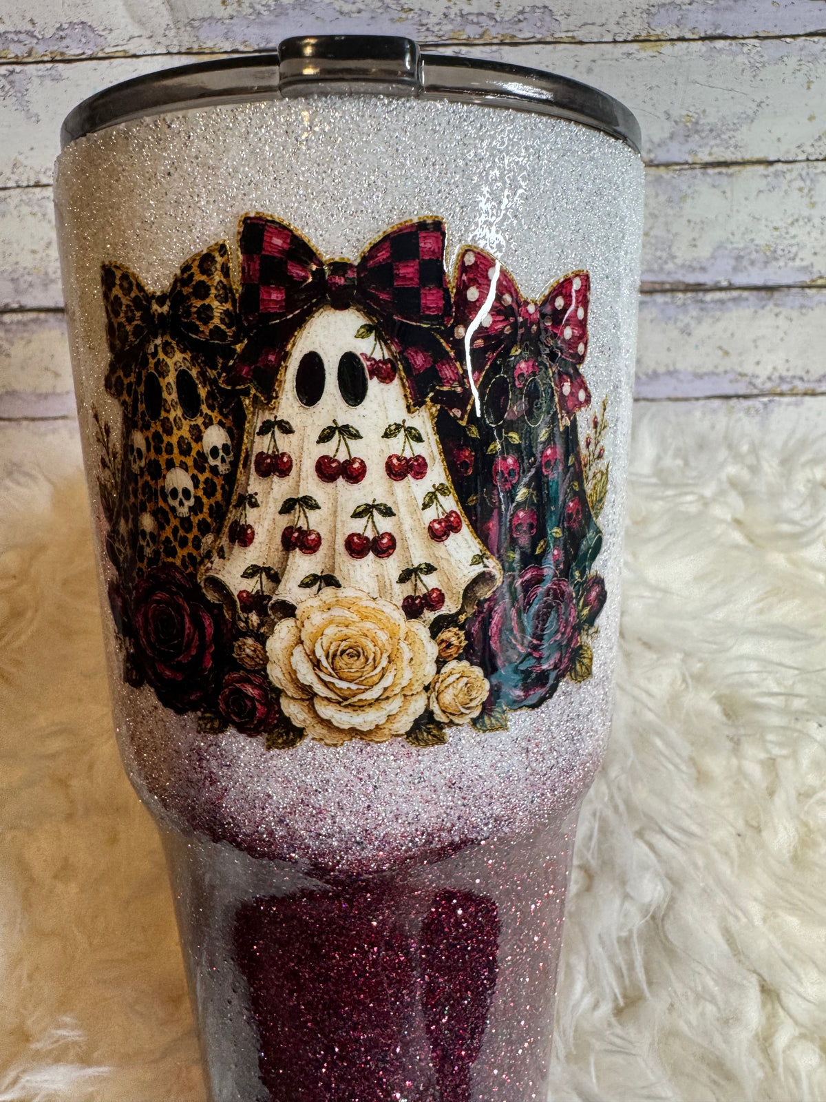 Spooky Cute Ghost – 30 oz Glitter Tumbler