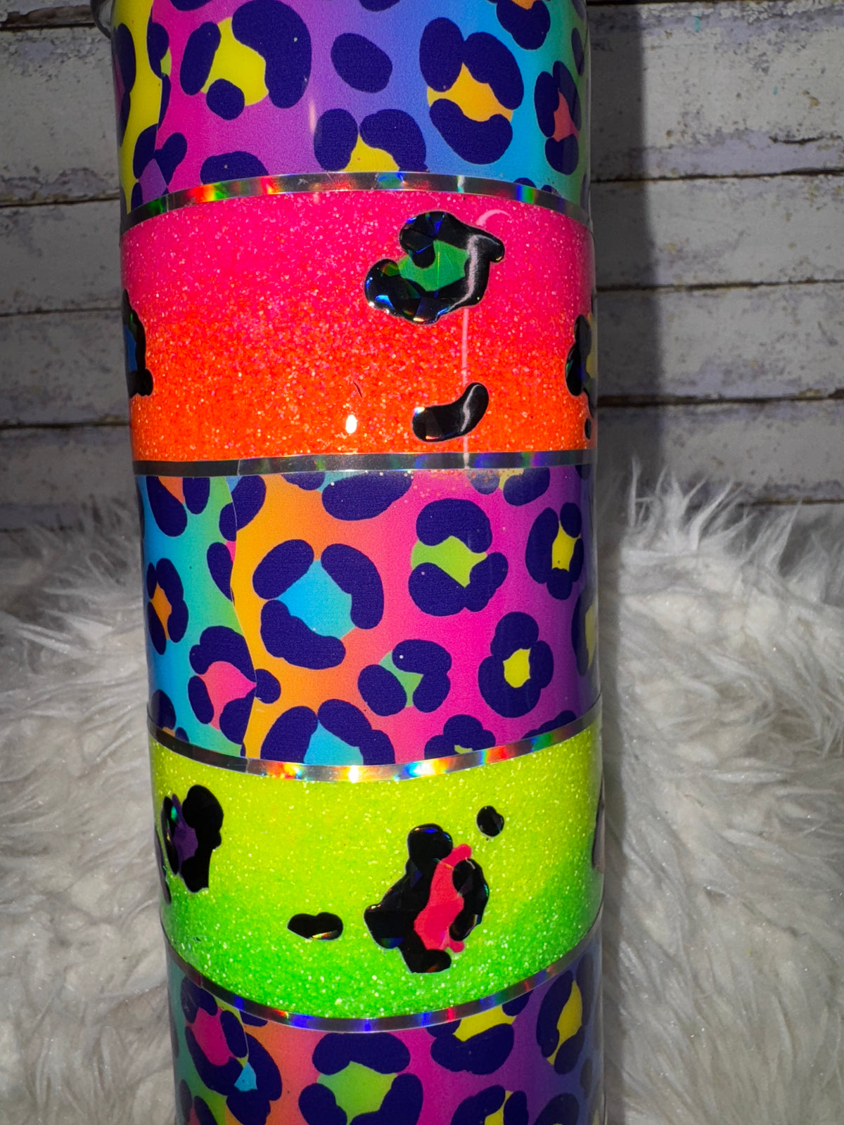 NEON RAINBOW LEOPARD – 30 OZ STAINLESS STEEL TUMBLER