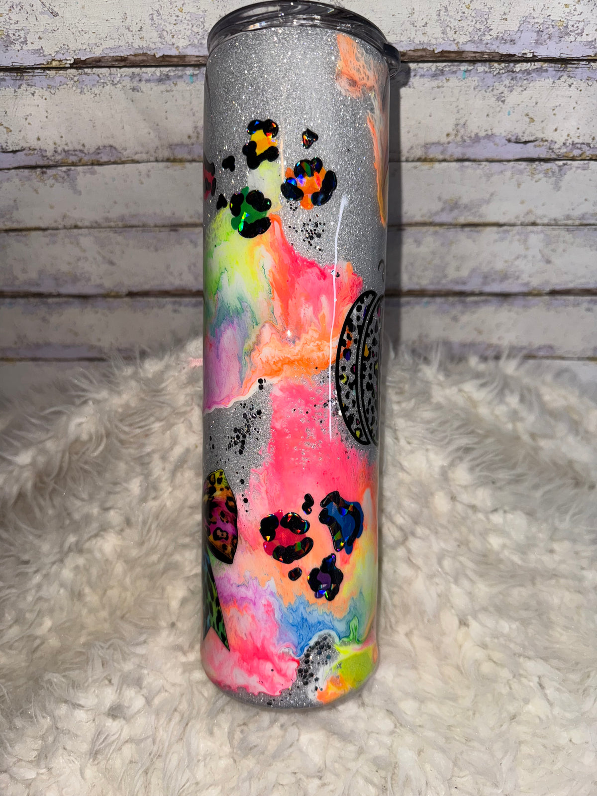 Fall But Make It Neon – 35 oz Glitter Epoxy Tumbler