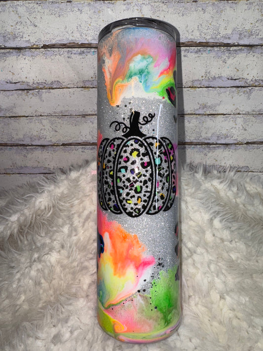Fall But Make It Neon – 35 oz Glitter Epoxy Tumbler