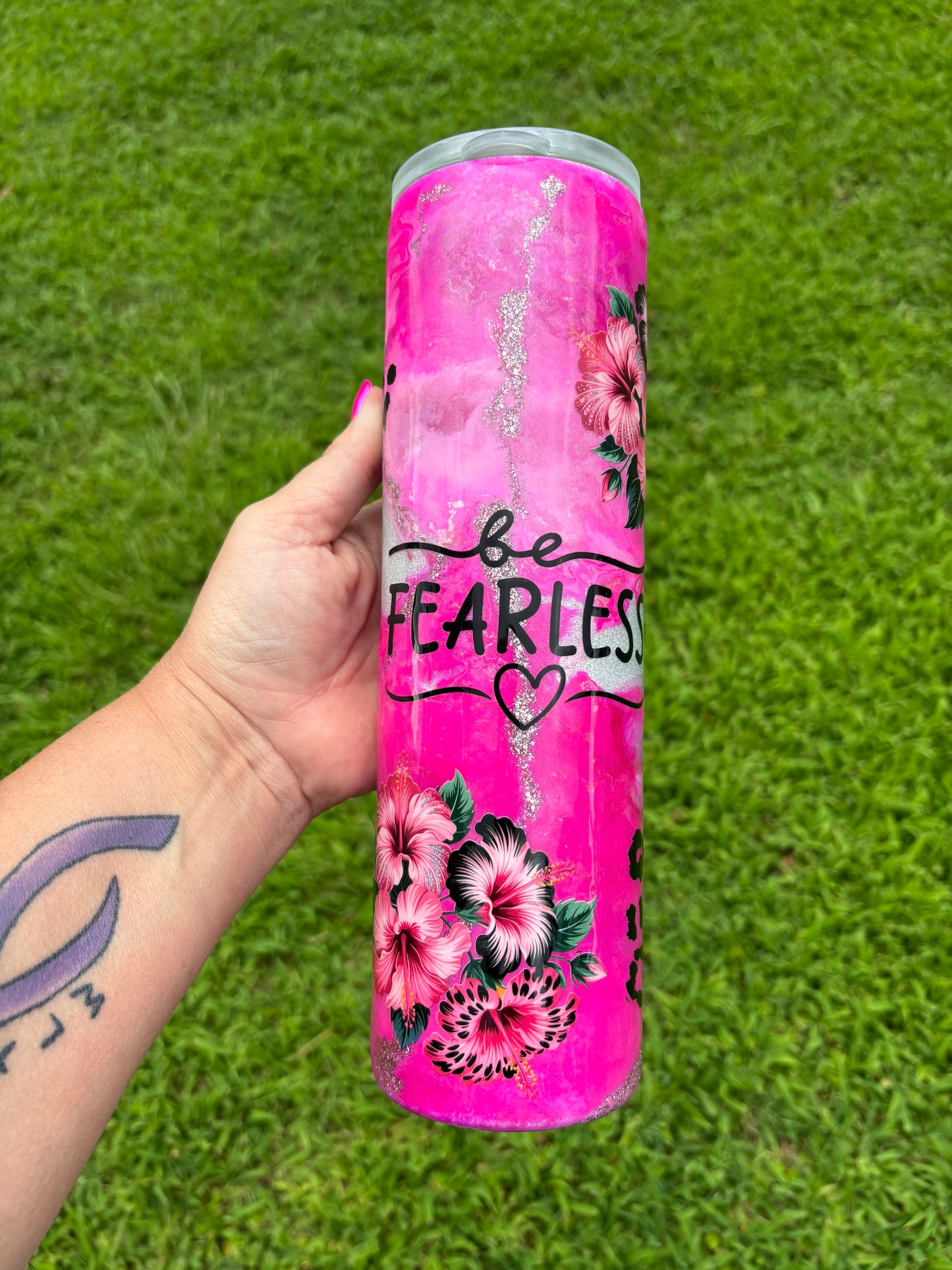 💖 Be Fearless 35 oz Skinny Straight Tumbler 💖
