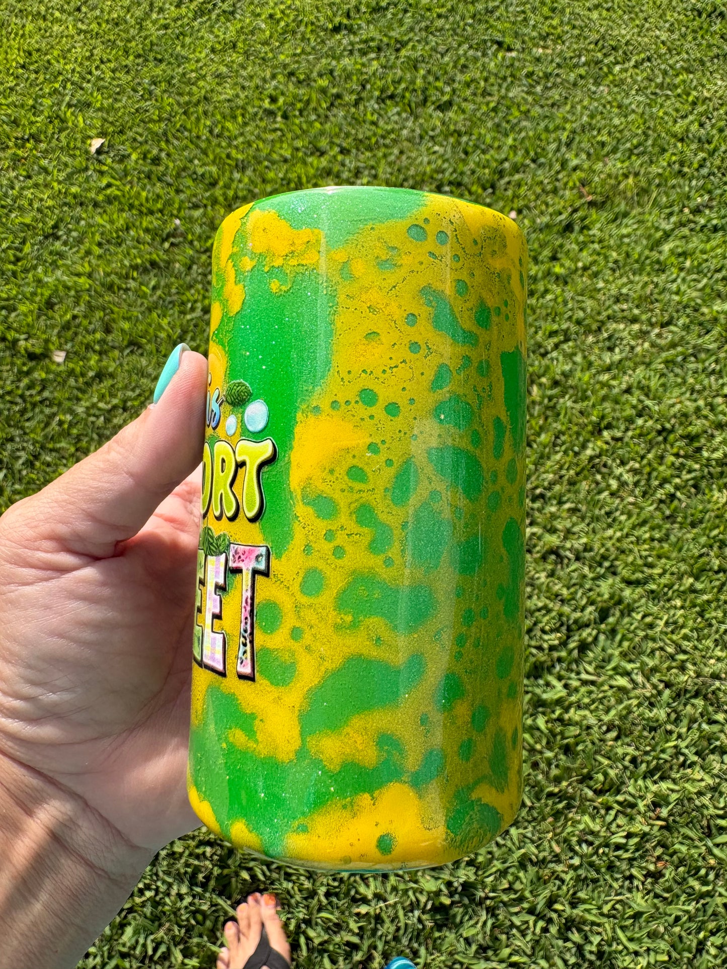 LIFE IS SHORT — MAKE IT SWEET – 14 OZ TUMBLER